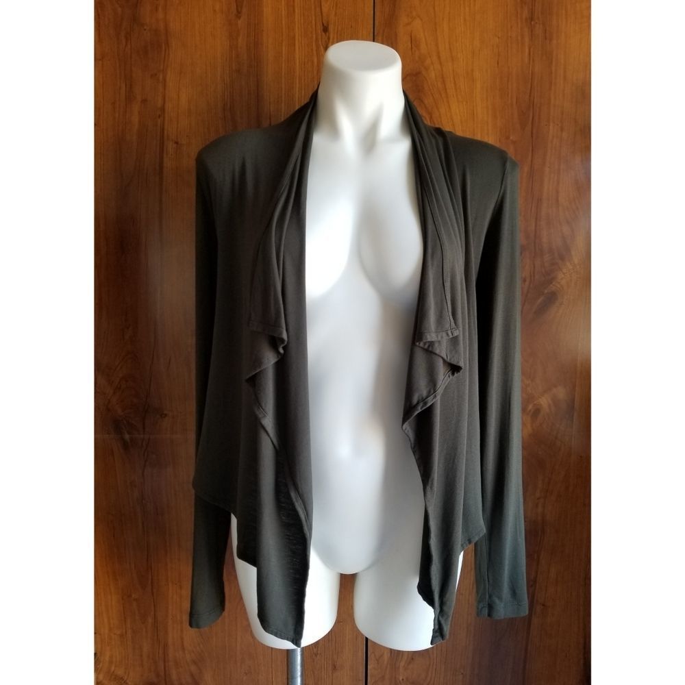 Army Green Cinch Back Cardigan